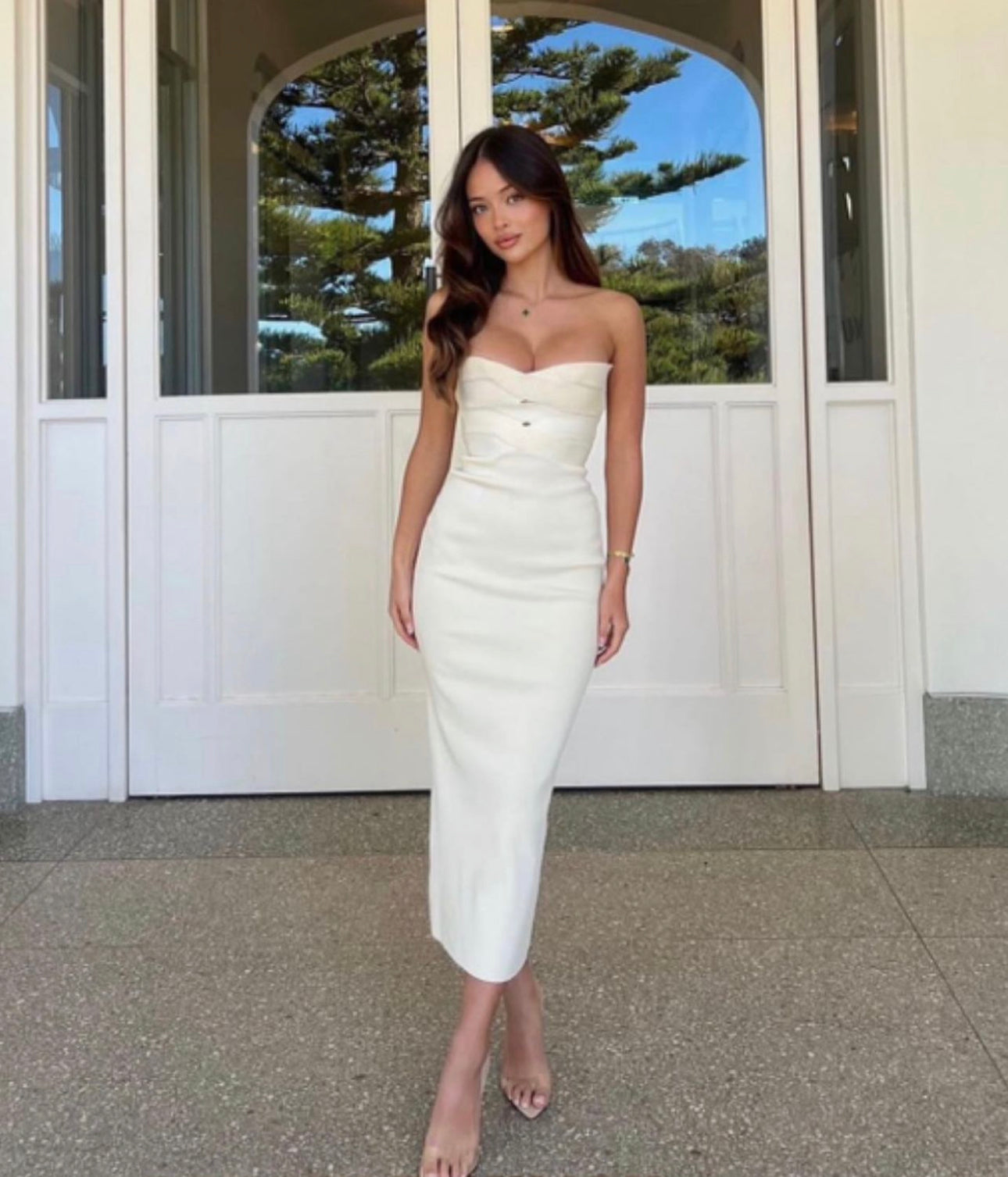 dion lee midi dress DION LEE Interlock Bustier Midi Dress Butter Yellow – THE PERFECT PFIT