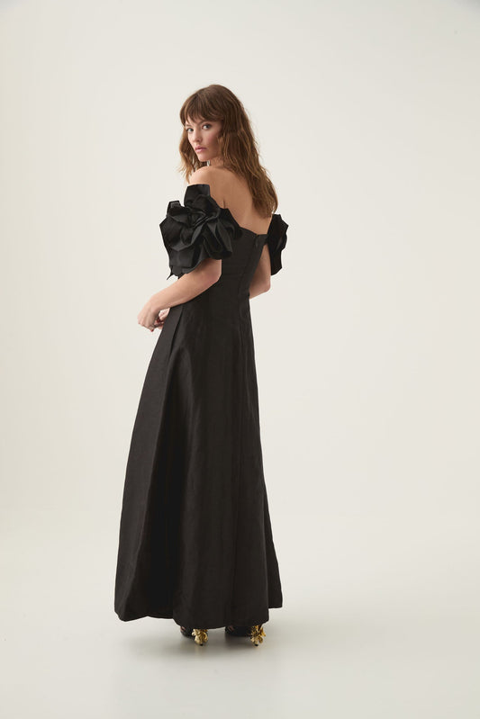 AJE Etta Midi Dress Black