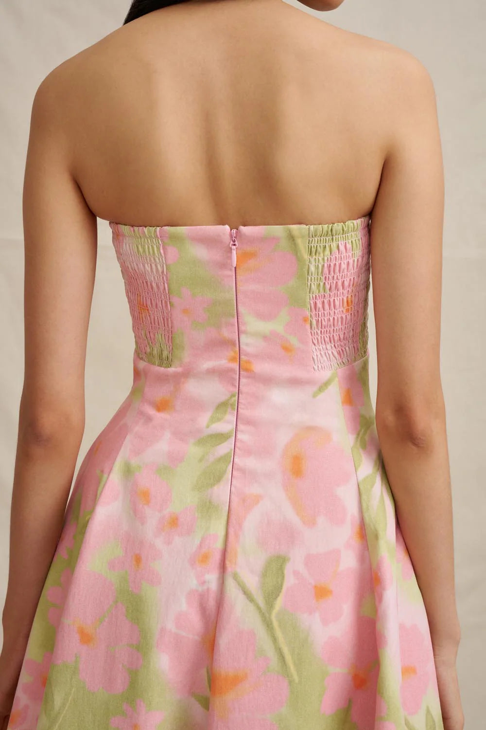 BY JOHNNY Azalia Floral Strapless Dress