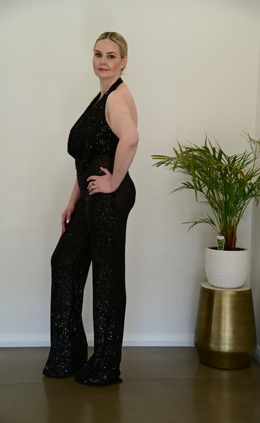 NOOKIE Fantasy Jumpsuit Black Sequin