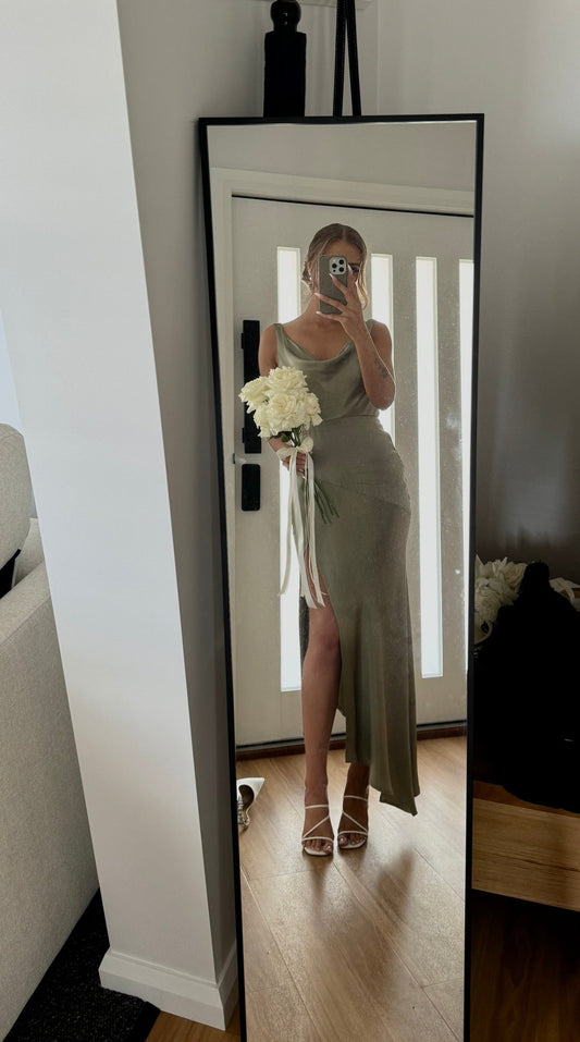 BEC + BRIDGE Moon Dance Cowl Dress Sage