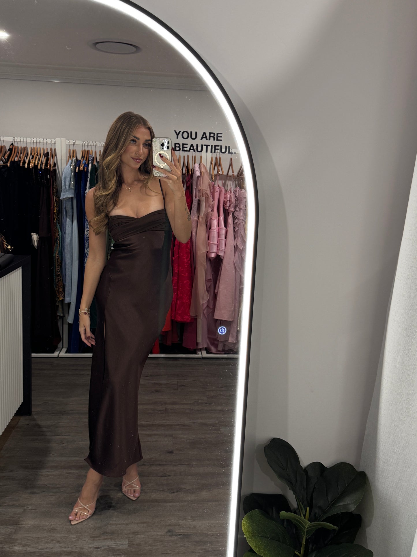 BEC + BRIDGE Julieta Maxi Dress Chocolate Brown (RRP $350)