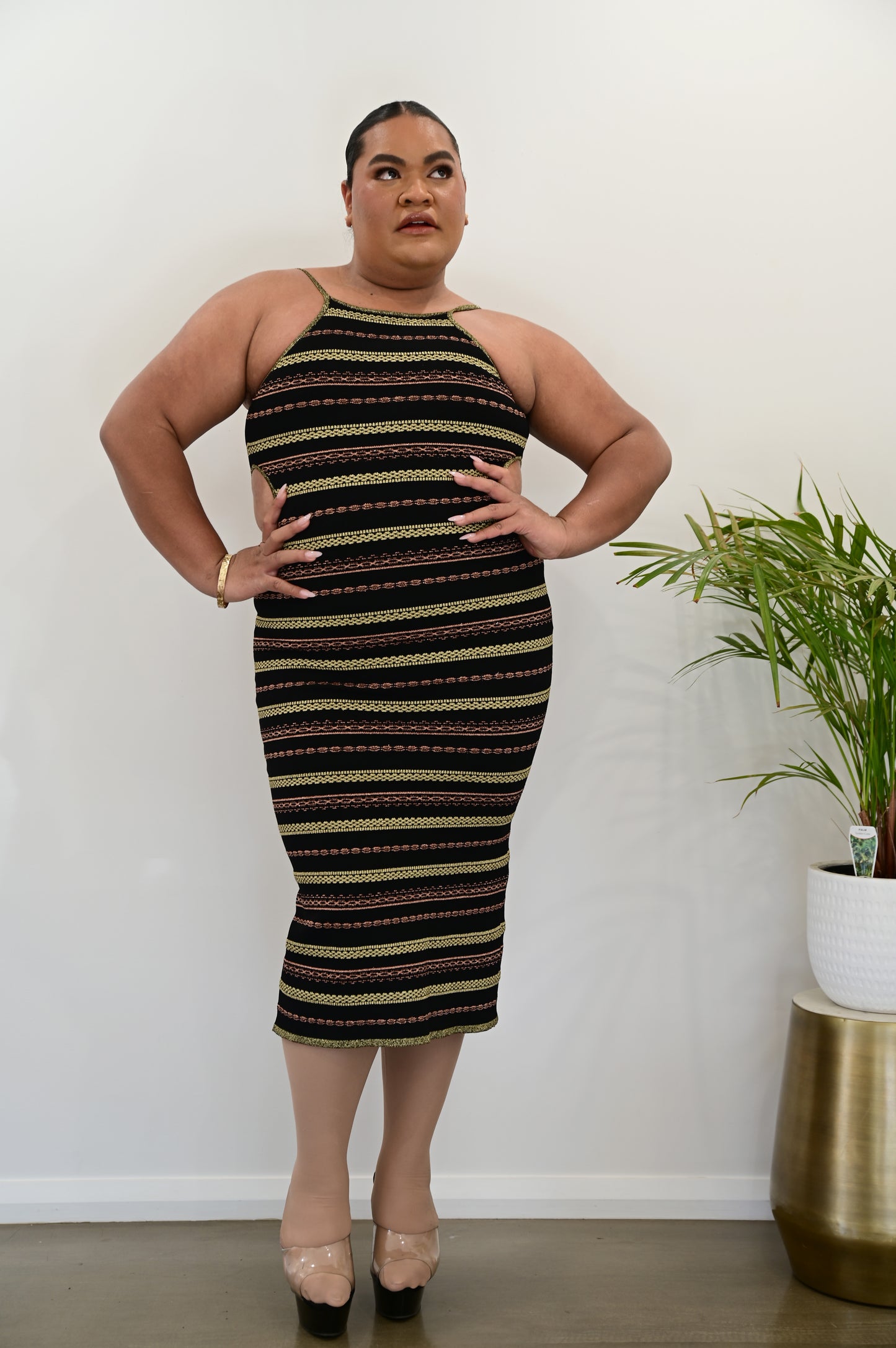 ALICE MCCALL Black Magic Midi Dress (RRP $420)