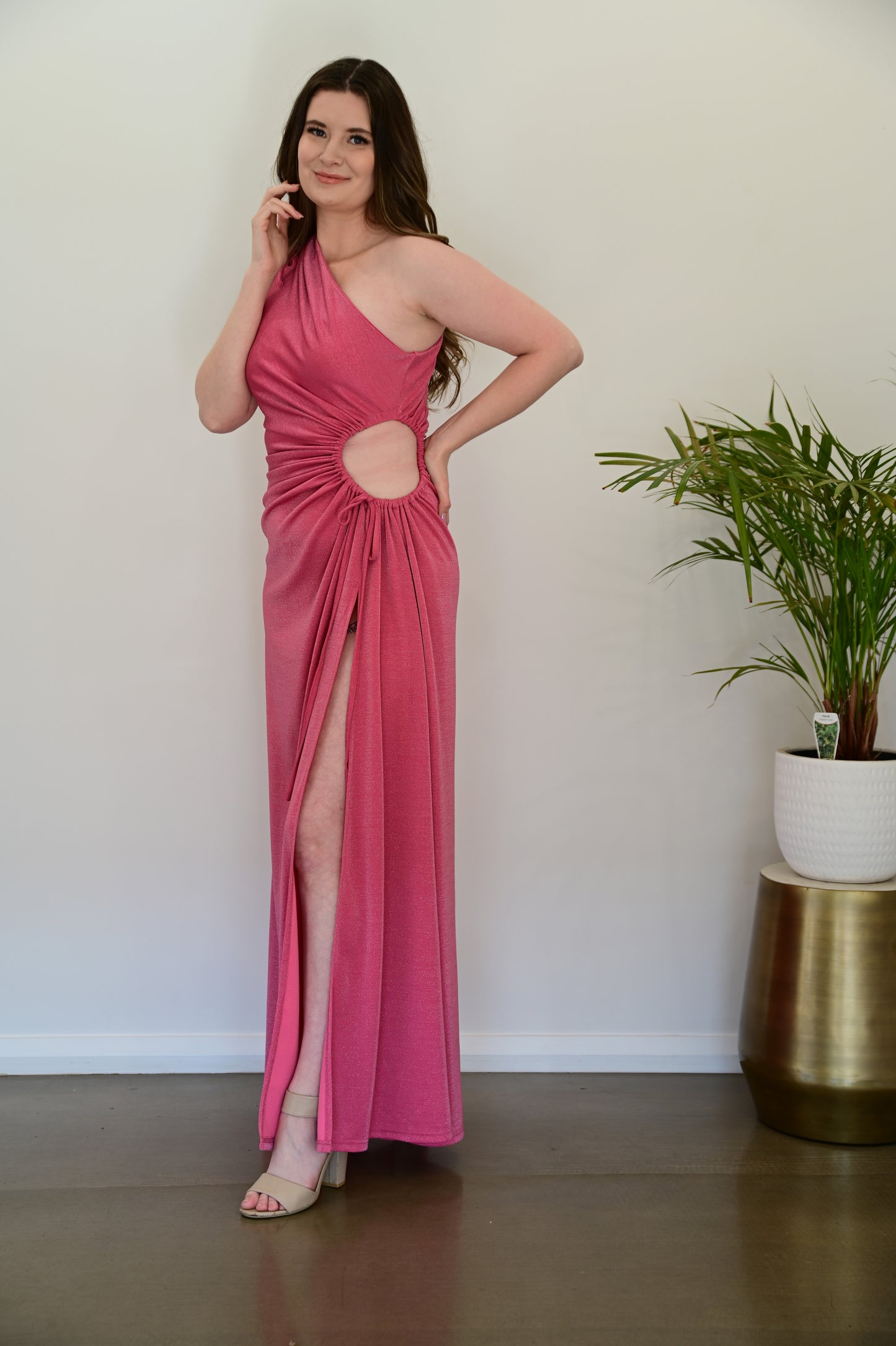SONYA MODA Nour Dress Pink Shimmer (RRP $380)