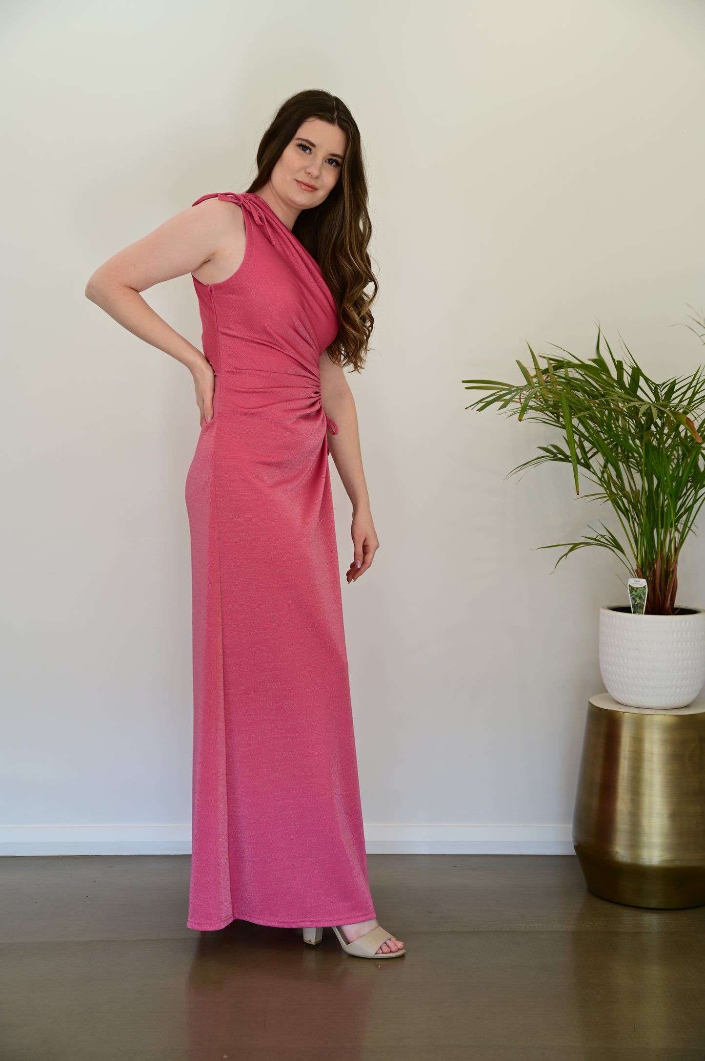 SONYA MODA Nour Dress Pink Shimmer (RRP $380)