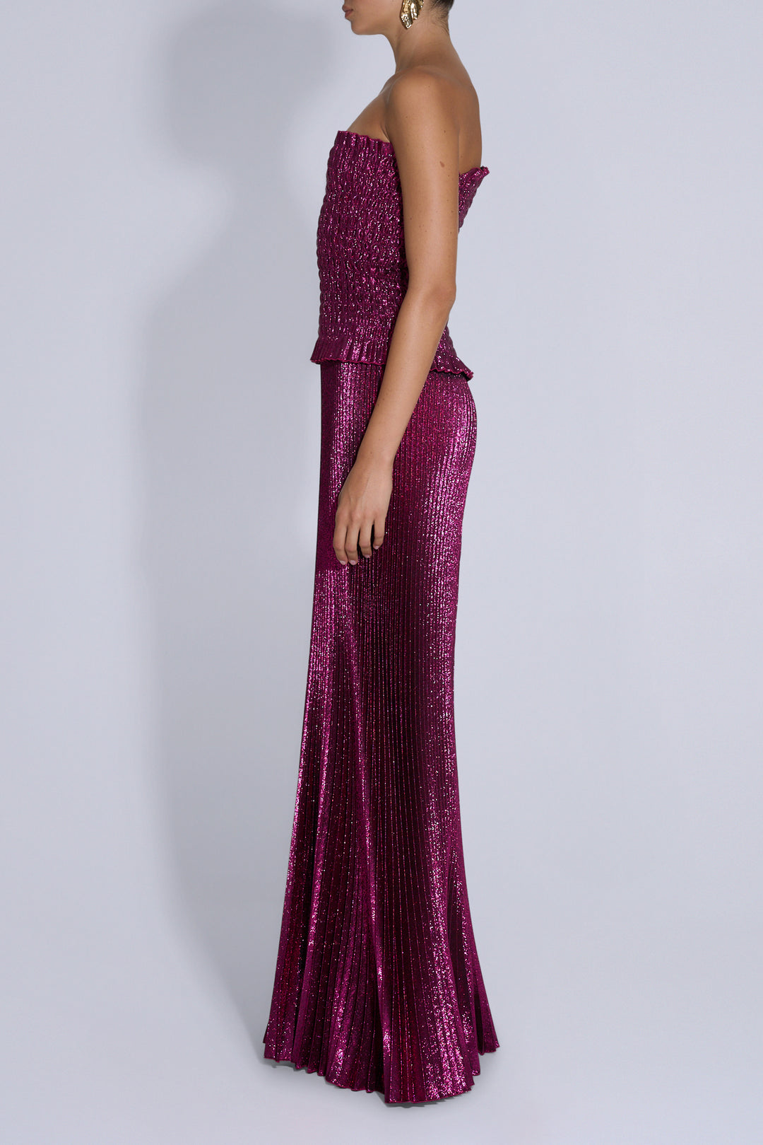 L'IDEE Maya Gown Sangria Glitter