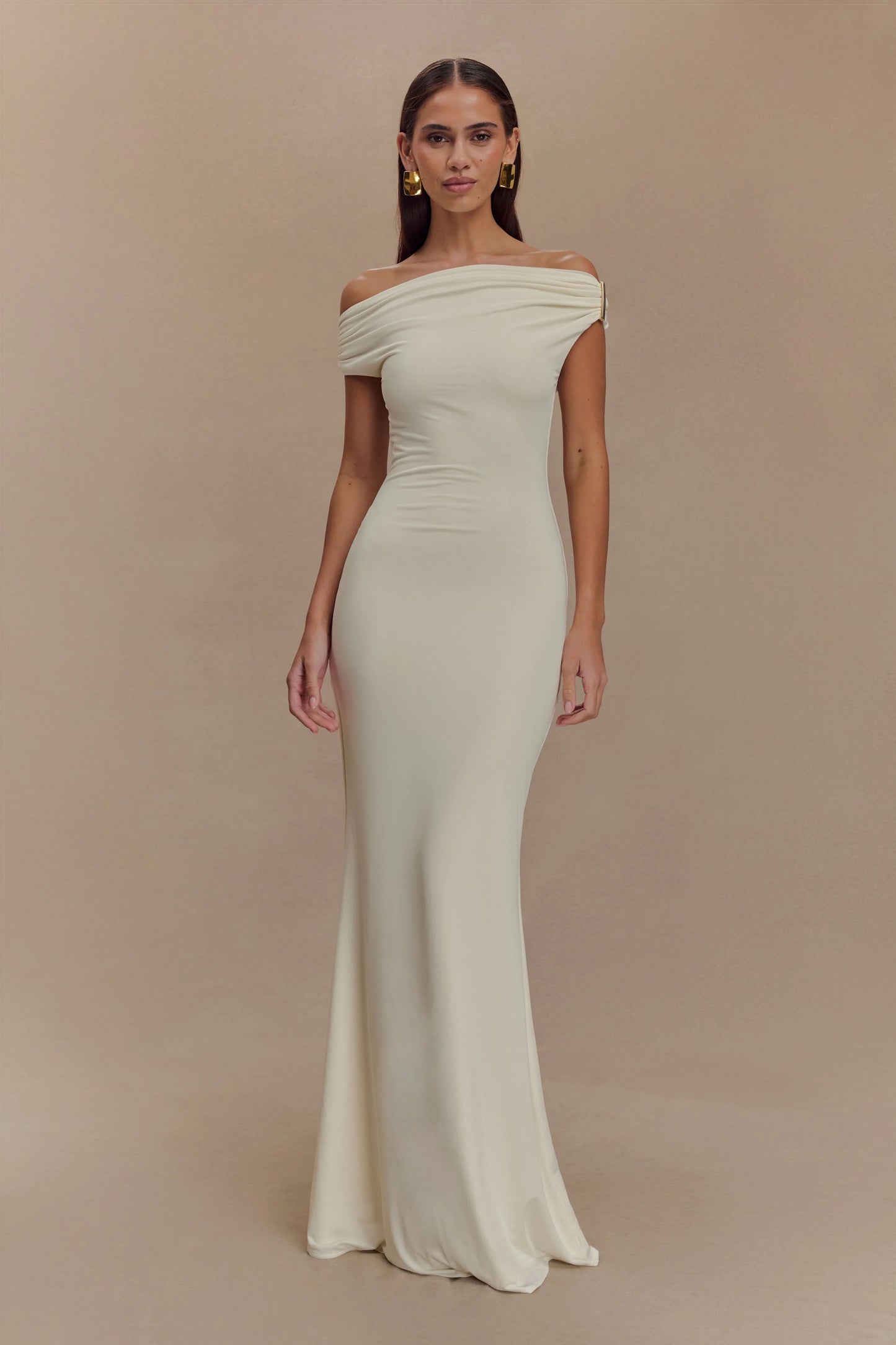 MESHKI Kinsley Slinky Maxi Dress With Hardware (RRP $149)