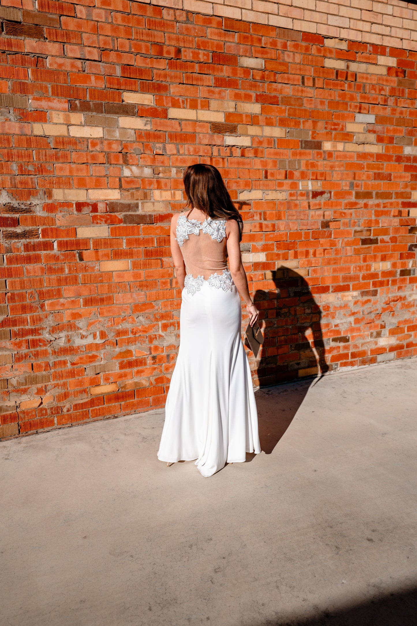 JOVANI 90723 White Embellished Dress (RRP $578)