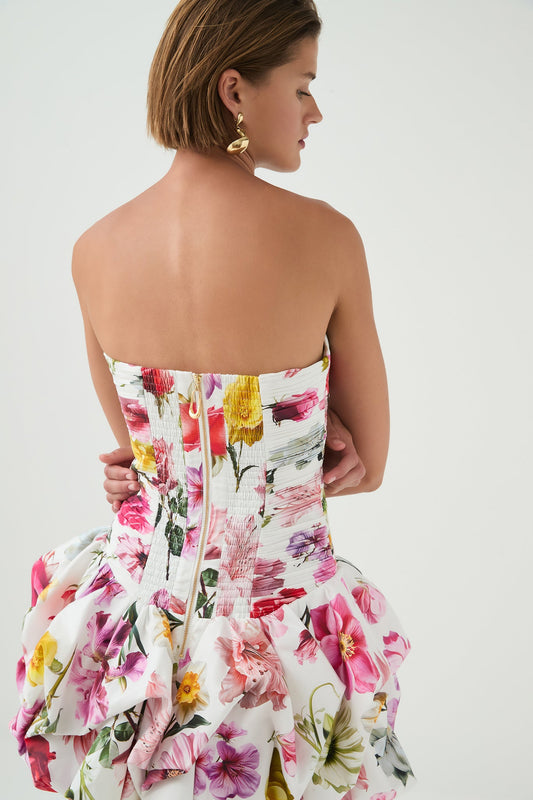 AJE Violette Bubble Hem Mini Dress College Floral