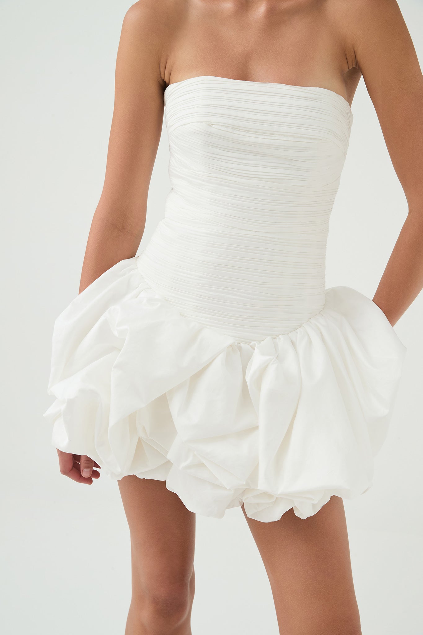 AJE Violette Bubble Hem Mini Dress Ivory (RRP $545)