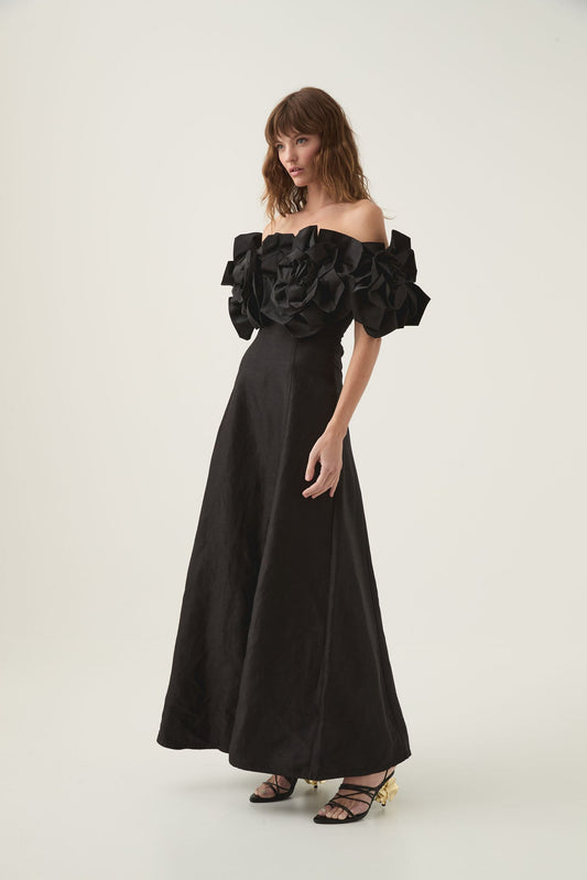 AJE Etta Midi Dress Black (RRP $795)
