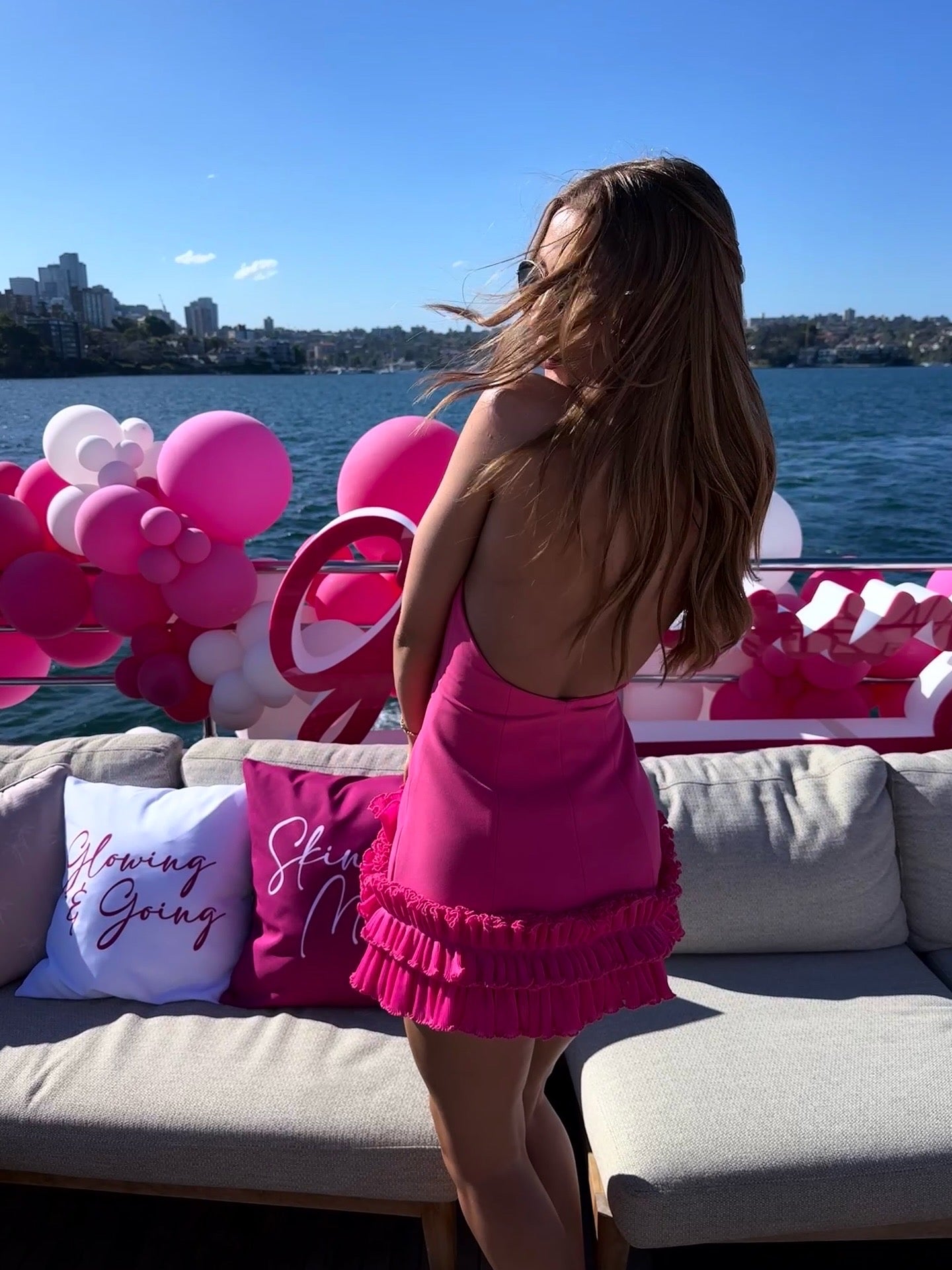 ELIYA THE LABEL Belinda Mini Dress Magenta