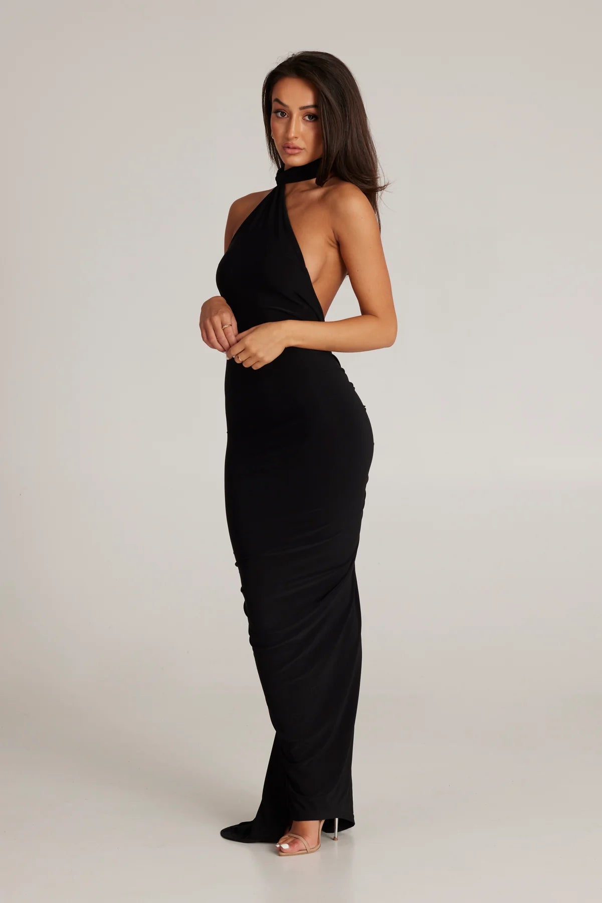 MELANI Constantina Gown Black (RRP $299)
