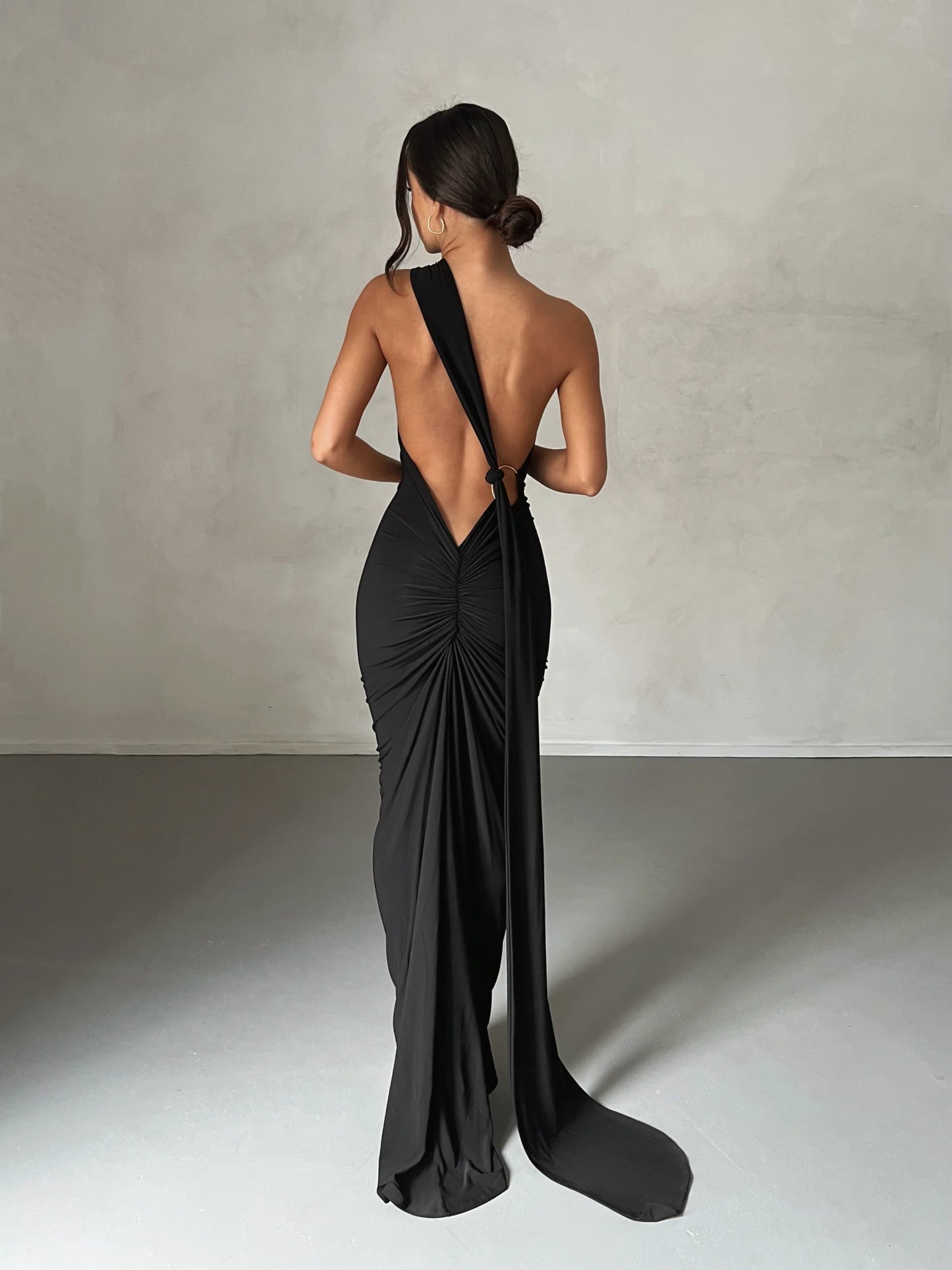 MELANI Constantina Gown Black (RRP $299)
