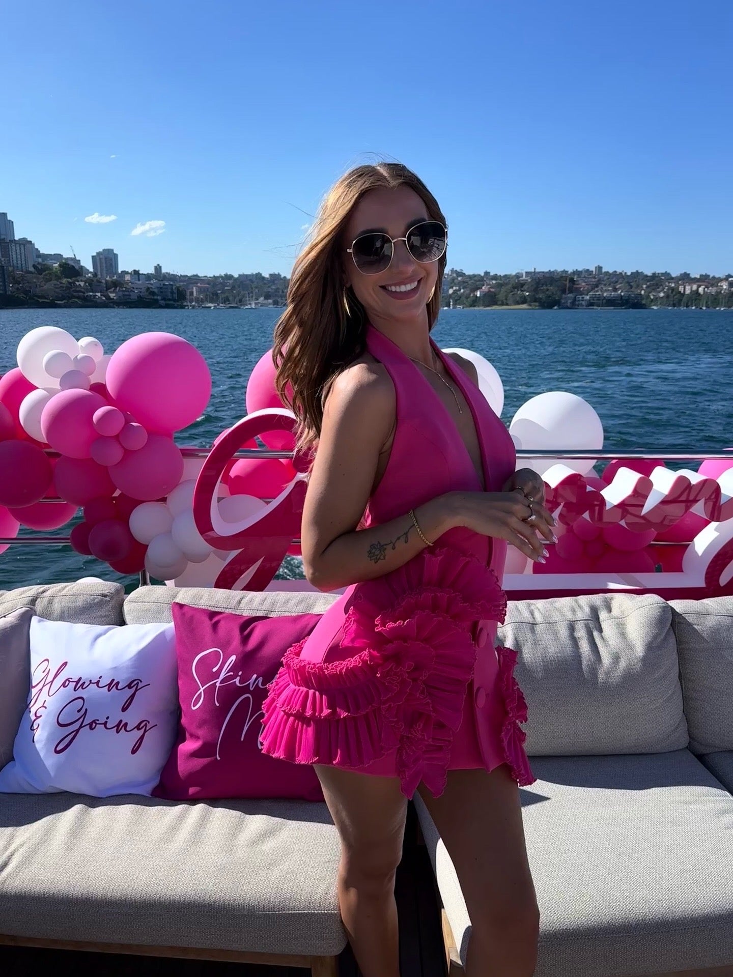 ELIYA THE LABEL Belinda Mini Dress Magenta