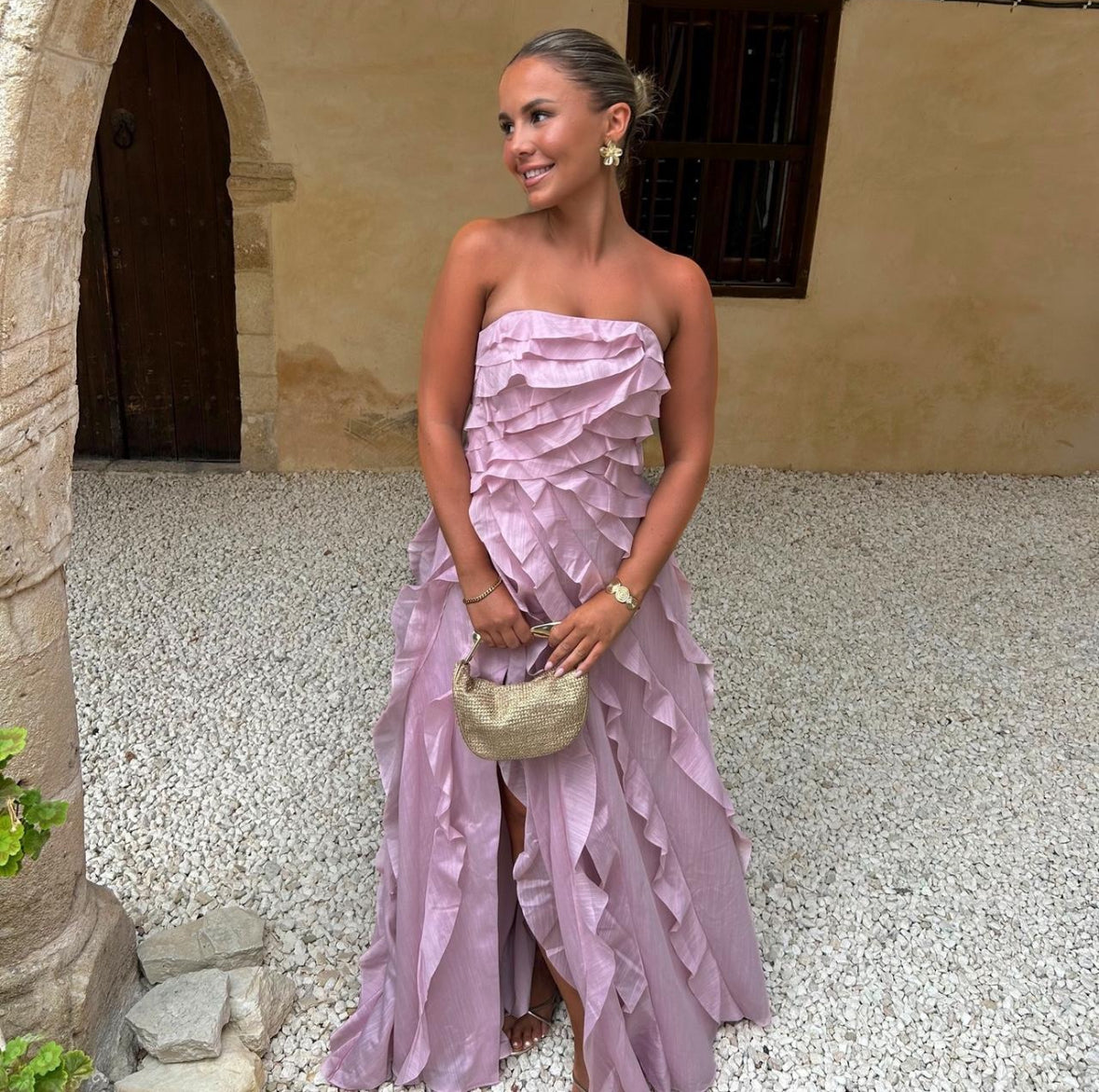 AJE Allairie Gown Chalk Pink