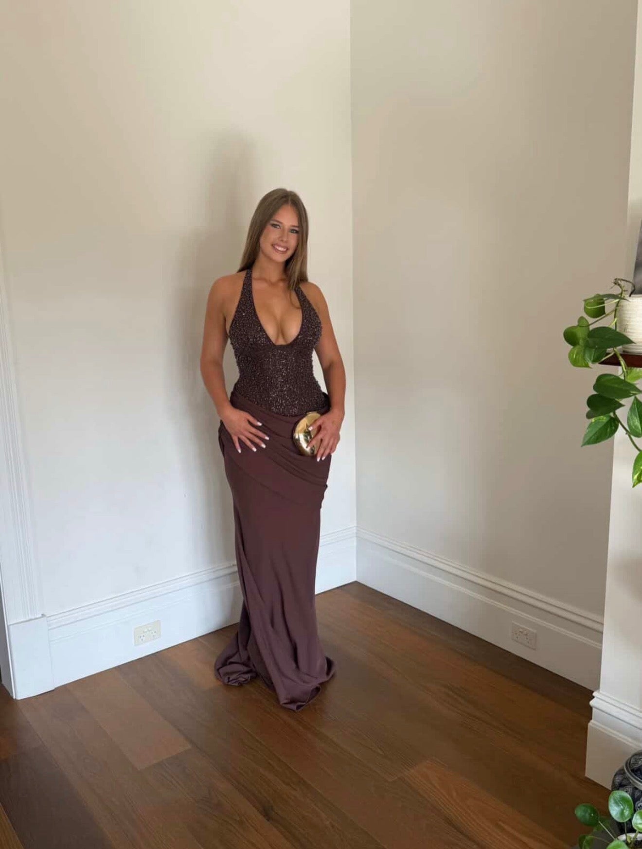 BABYBOO Taylor Gown Plum Brown
