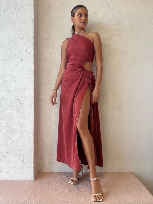 SONYA MODA Nour Dress Rosey Pink Shimmer (RRP $380)