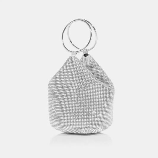 Ellie Crystal Mesh Handle Bag